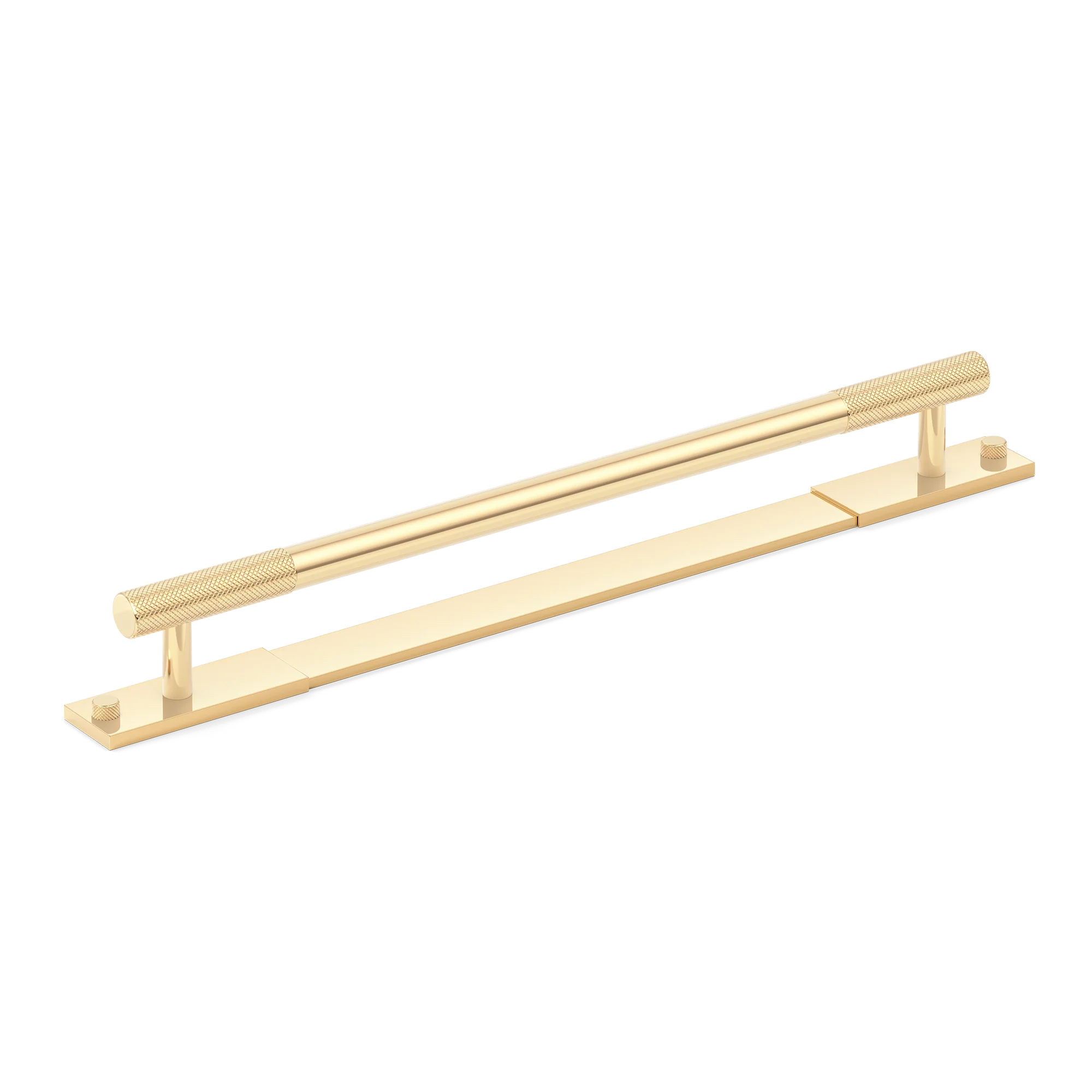 Armac Martin MIX Diamond Knurled Cabinet & Appliance Pulls in 384mm / Polished Brass Unlacquered