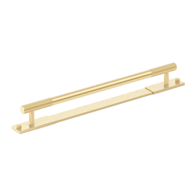 Armac Martin MIX Diamond Knurled Cabinet & Appliance Pulls in 384mm / Satin Brass Unlacquered