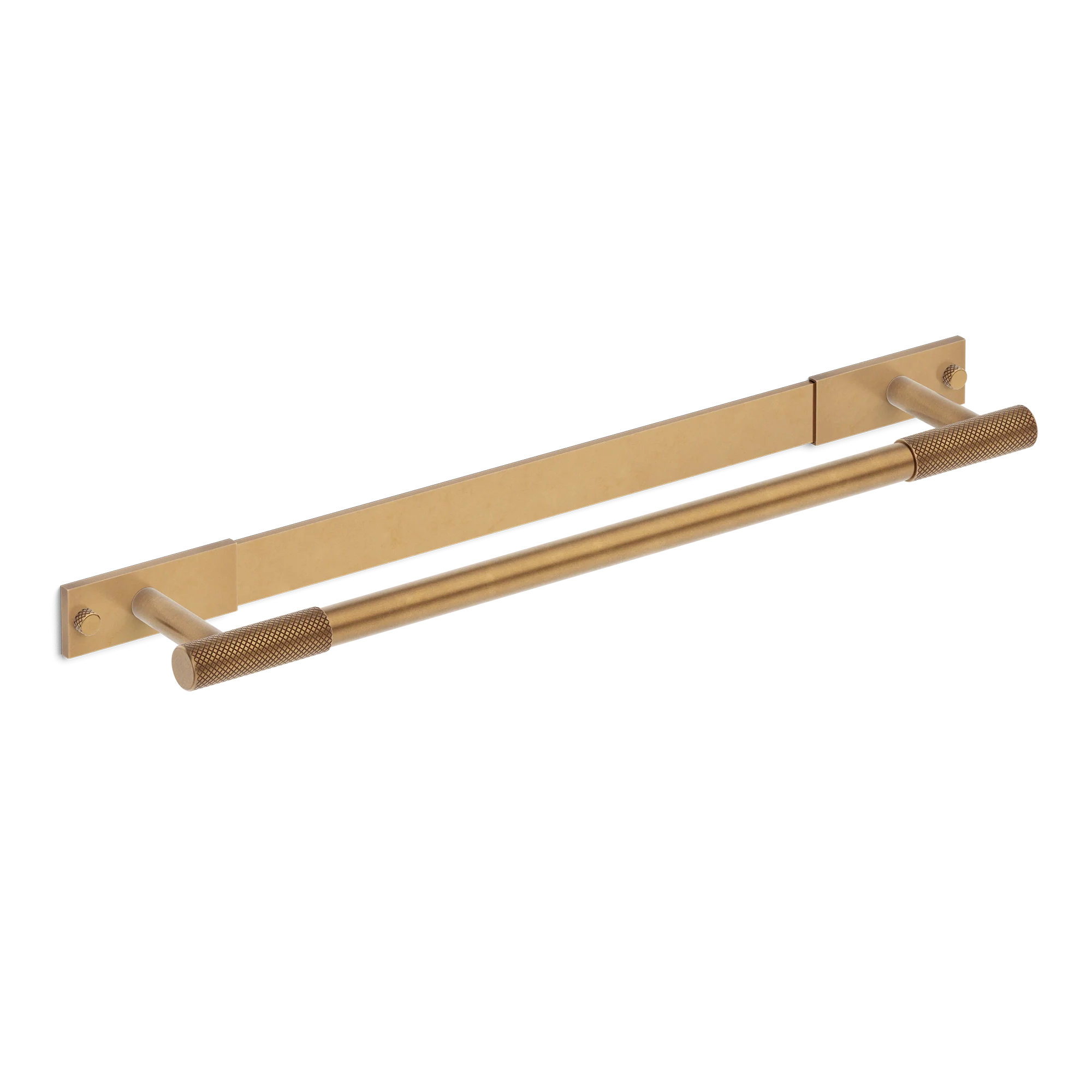 Armac Martin MIX Diamond Knurled Bath Towel Rail & Backplate in 450mm / Fine English Antique