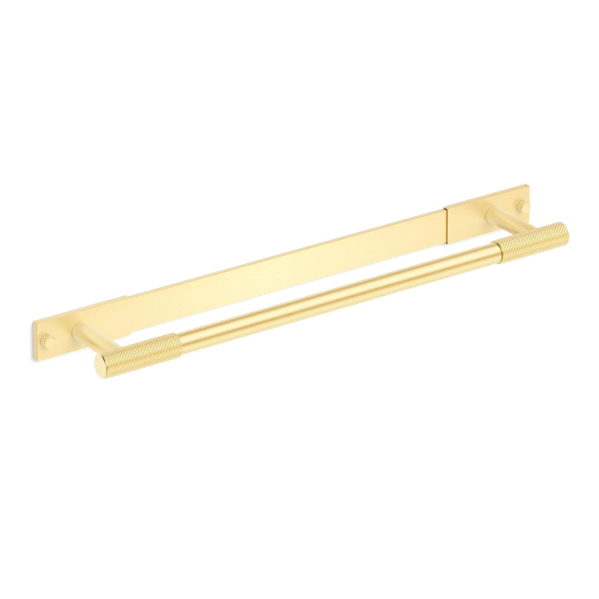 Armac Martin MIX Diamond Knurled Bath Towel Rail & Backplate in 450mm / Satin Brass Satin Lacquered