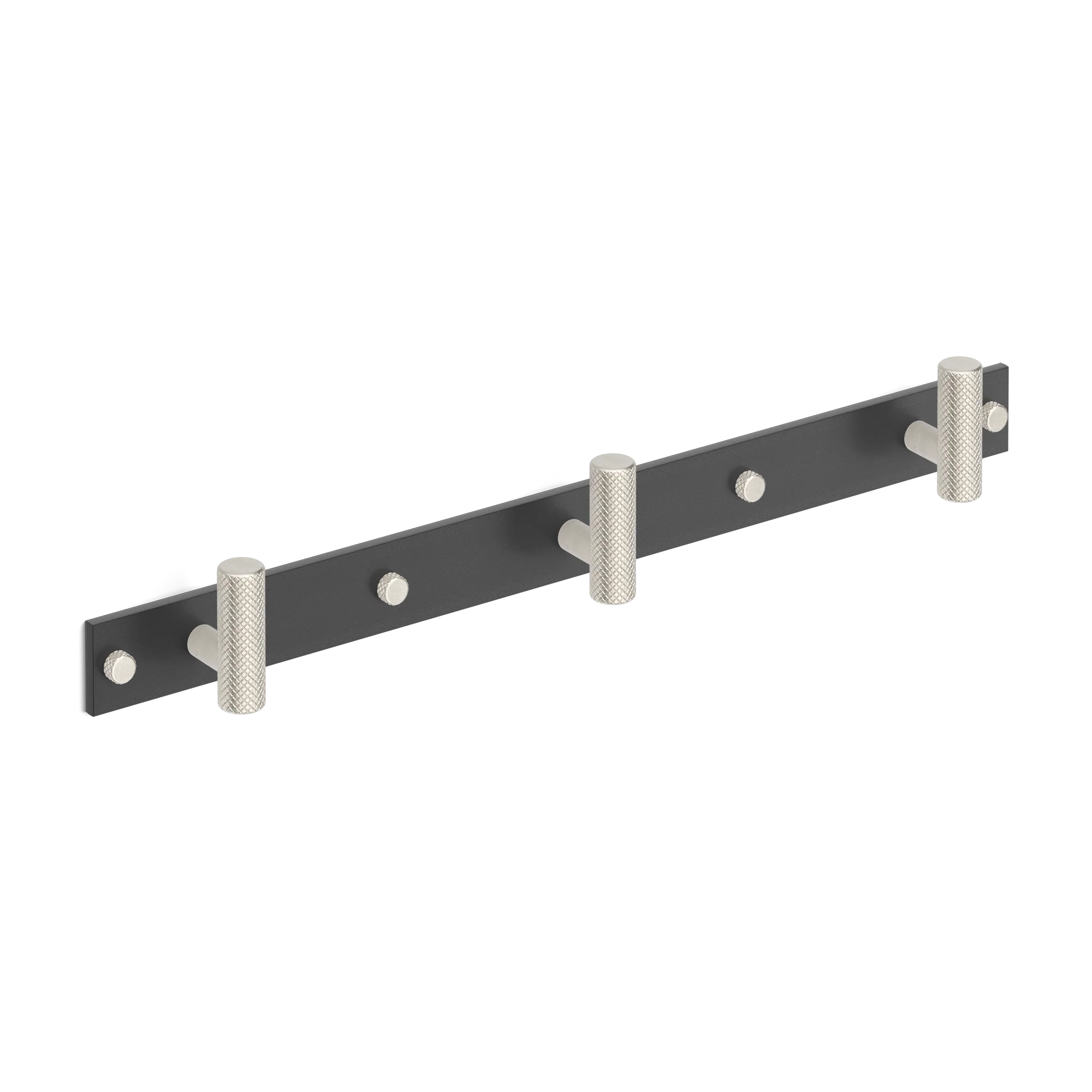 Armac Martin MIX Diamond Knurled Wall Hook Rack - Mixed Finish in 384mm (3 hooks)