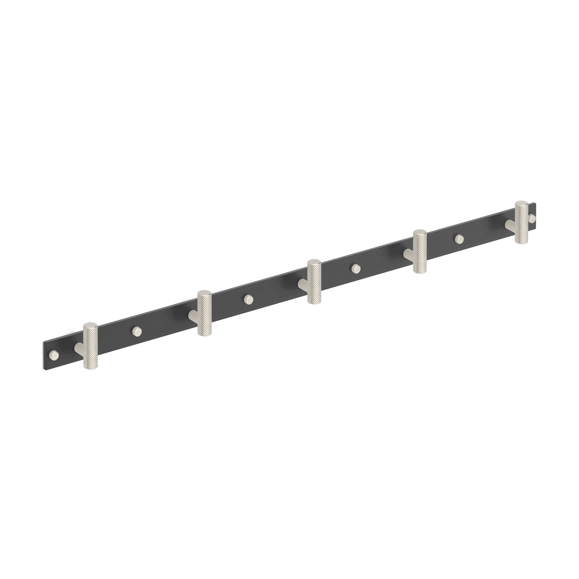Armac Martin MIX Diamond Knurled Wall Hook Rack - Mixed Finish in 684mm (5 hooks)