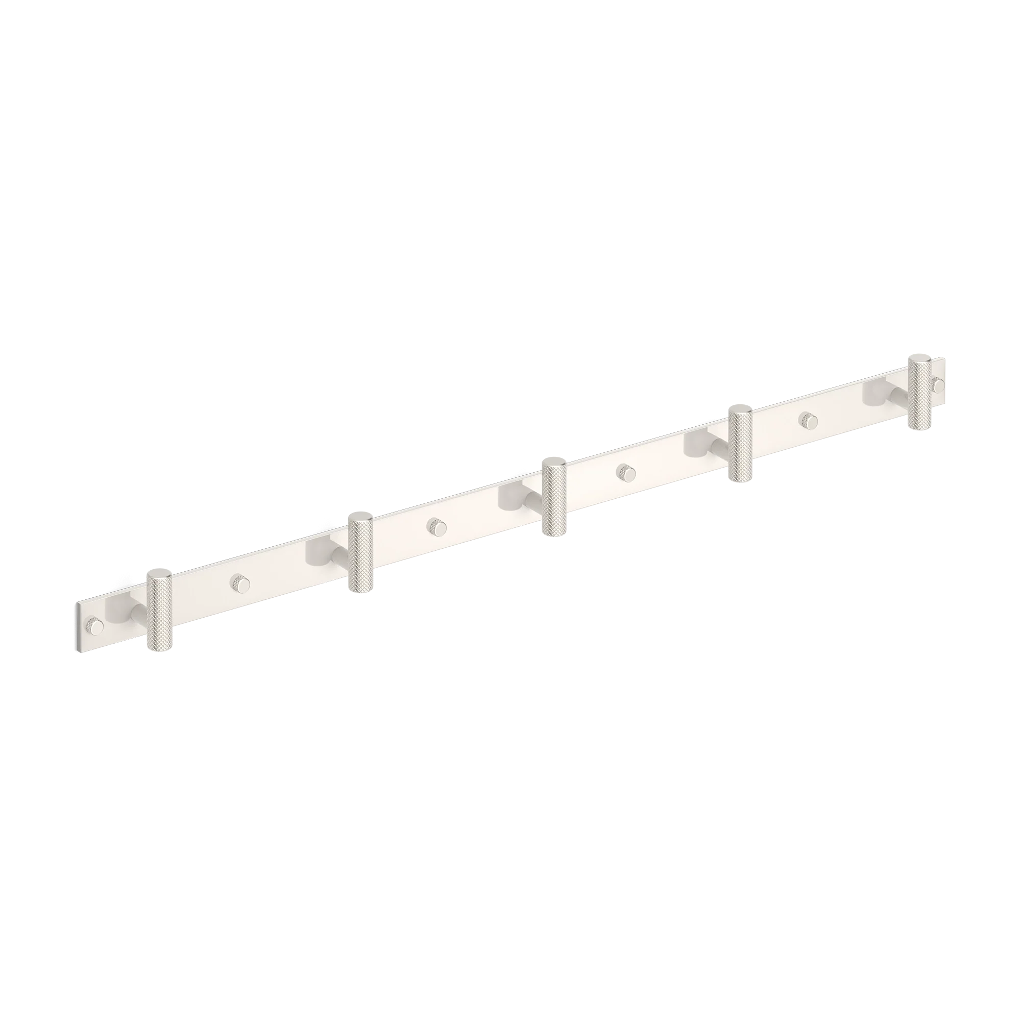 Armac Martin MIX Diamond Knurled Wall Hook Rack in 684mm (5 hooks) / Polished Nickel Plate