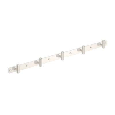 Armac Martin MIX Diamond Knurled Wall Hook Rack in 684mm (5 hooks) / Polished Nickel Plate