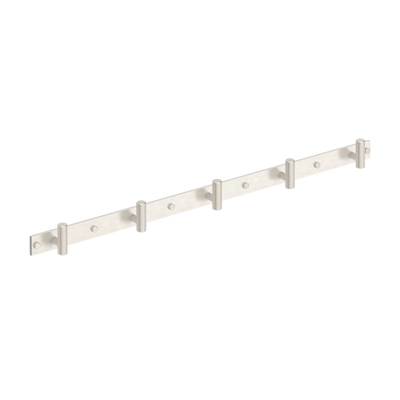 Armac Martin MIX Diamond Knurled Wall Hook Rack in 684mm (5 hooks) / Satin Nickel Plate