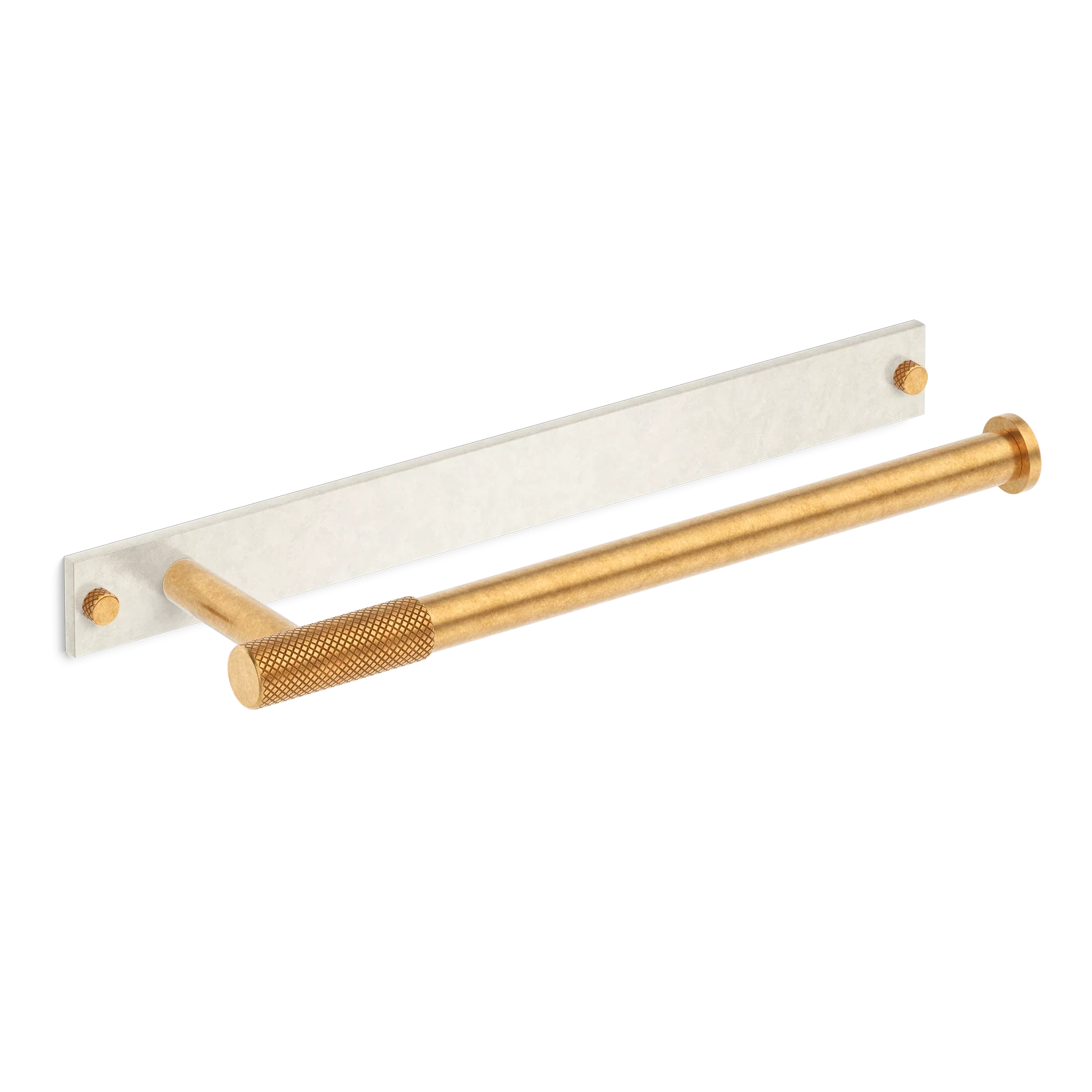 Armac Martin MIX Diamond Knurled Hand Towel Rail & Backplate - Mixed Finish in 250mm
