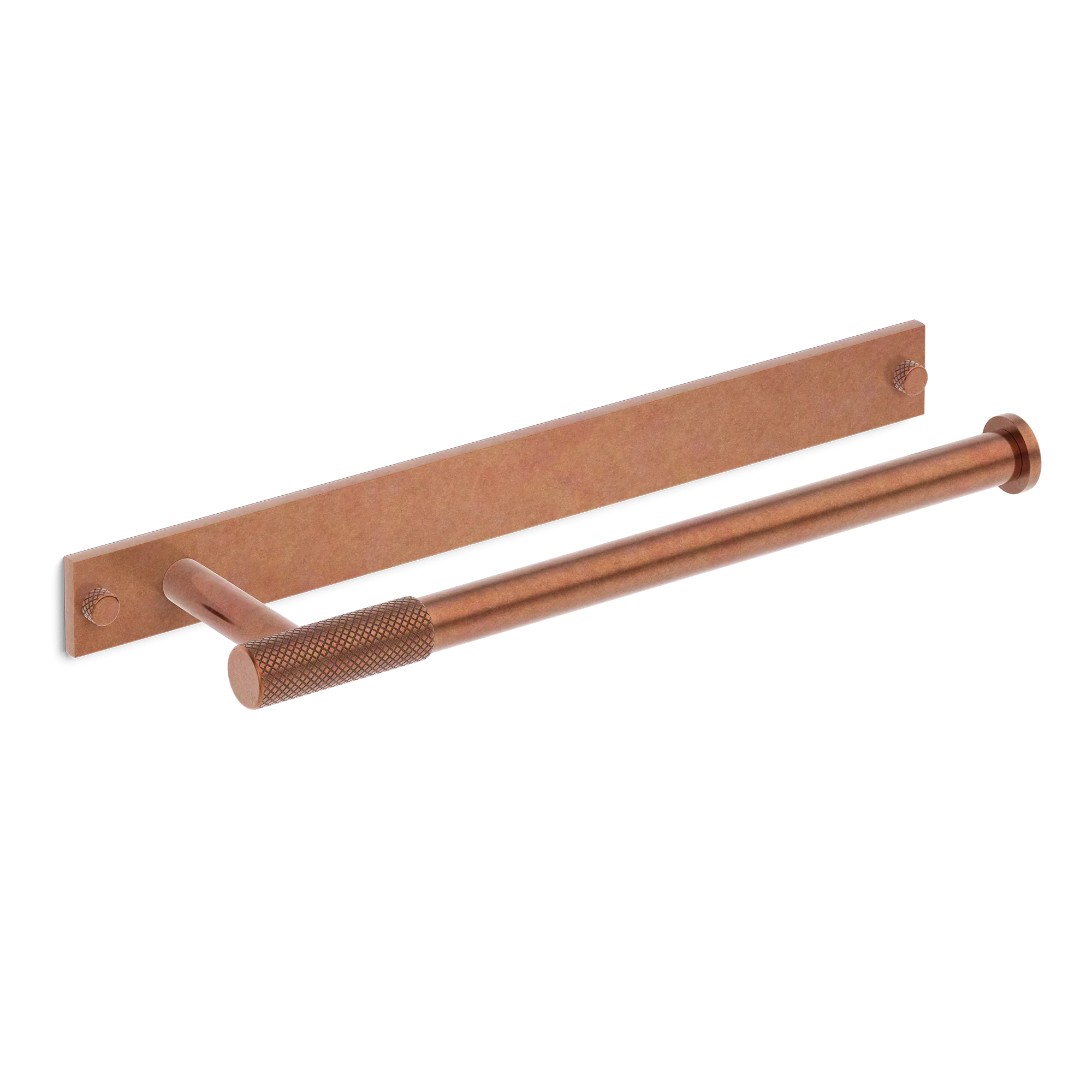 Armac Martin MIX Diamond Knurled Hand Towel Rail & Backplate in 250mm / Aged Copper