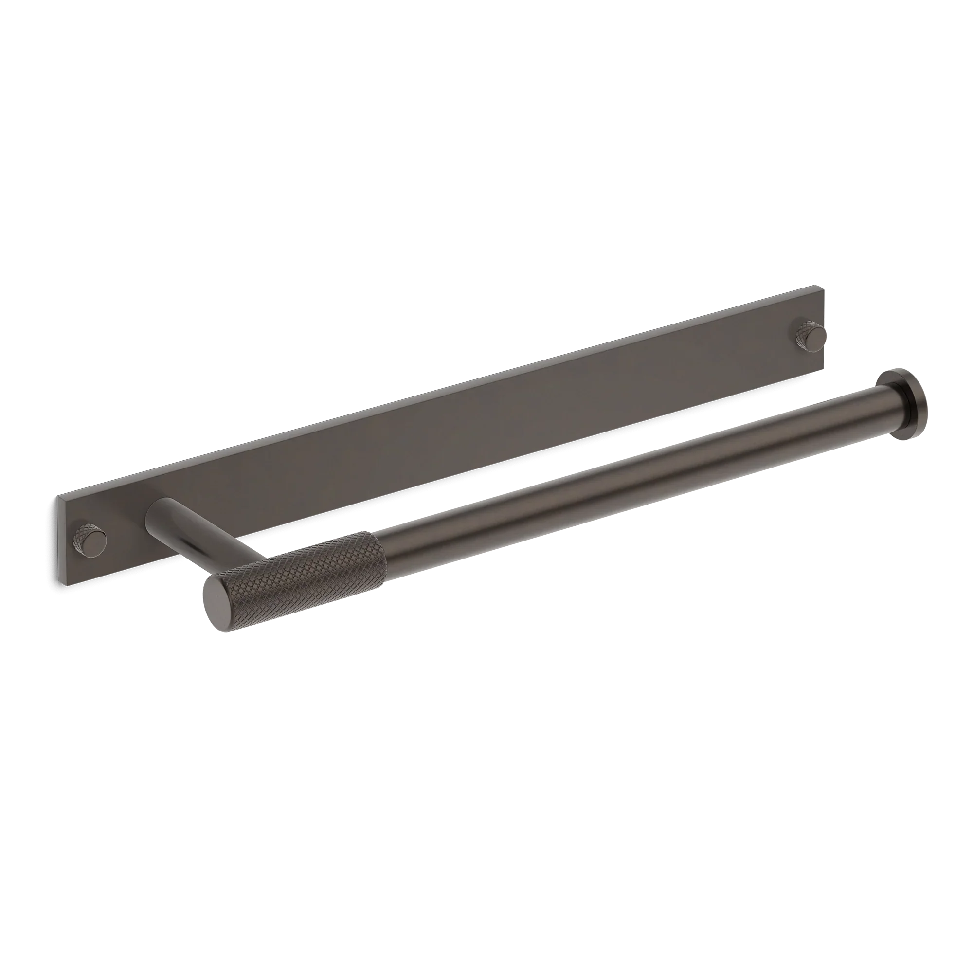 Armac Martin MIX Diamond Knurled Hand Towel Rail & Backplate in 250mm / Dark Bronze