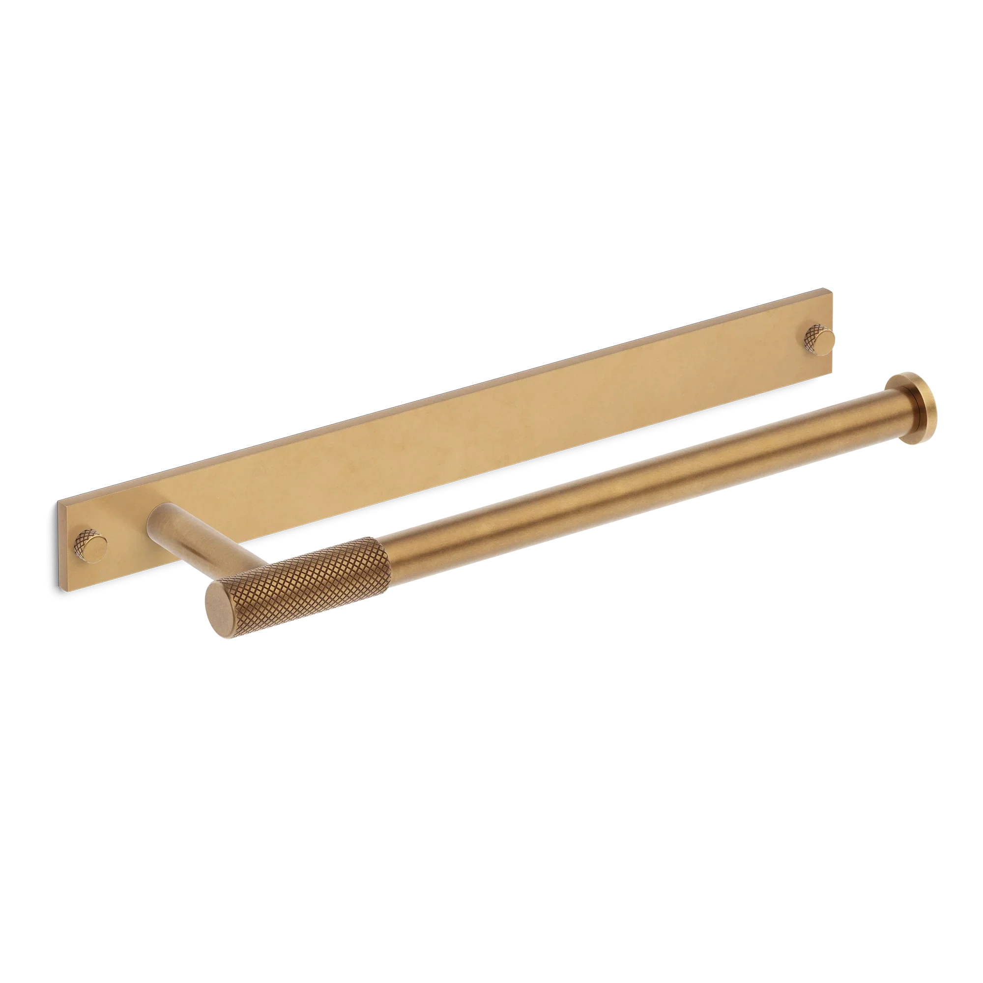 Armac Martin MIX Diamond Knurled Hand Towel Rail & Backplate in 250mm / Fine English Antique