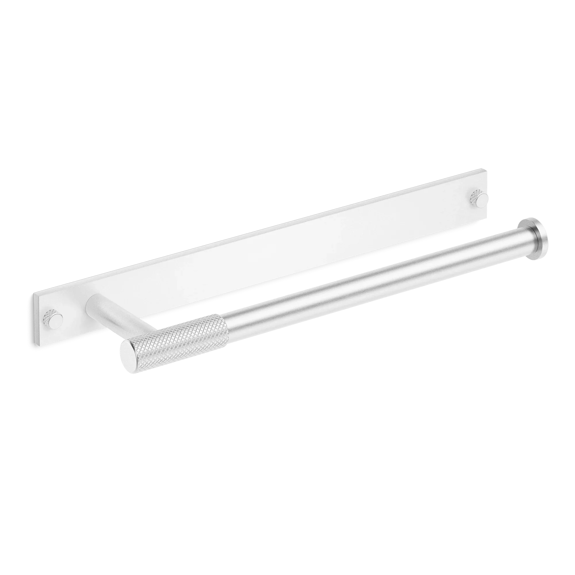 Armac Martin MIX Diamond Knurled Hand Towel Rail & Backplate in 250mm / Satin Chrome Plate
