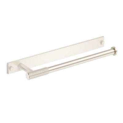 Armac Martin MIX Diamond Knurled Hand Towel Rail & Backplate in 250mm / Satin Nickel Plate