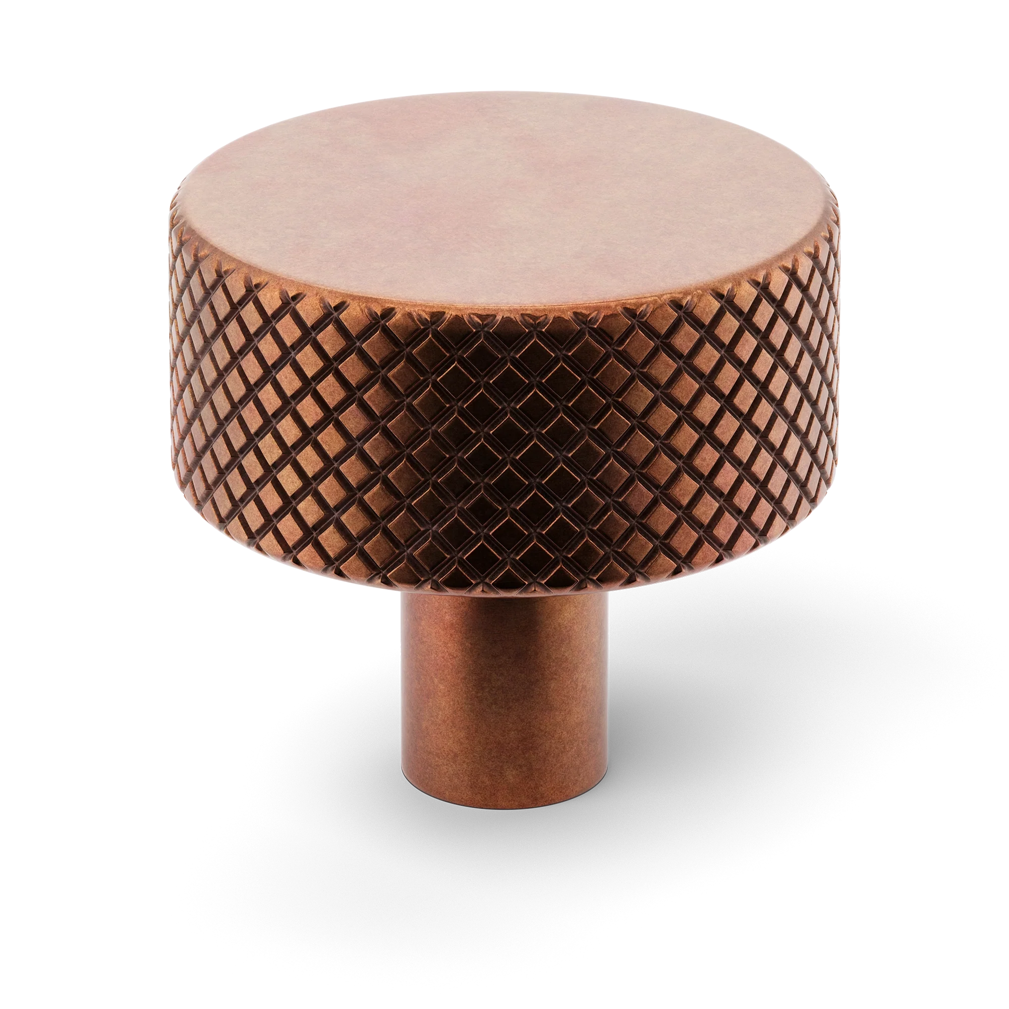Armac Martin MIX Diamond Knurled Cabinet Knob in 32mm / Aged Copper