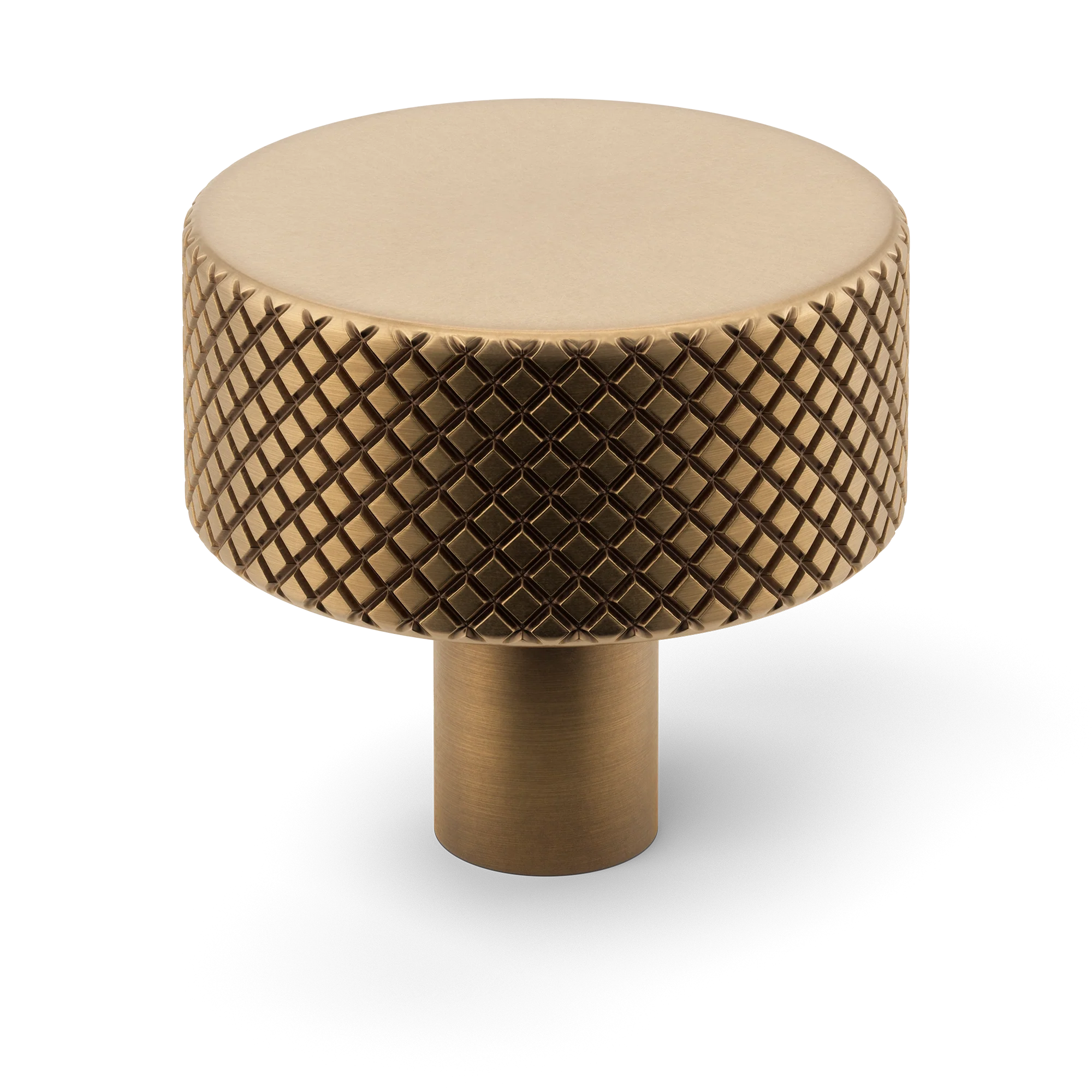 Armac Martin MIX Diamond Knurled Cabinet Knob in 32mm / Fine English Antique