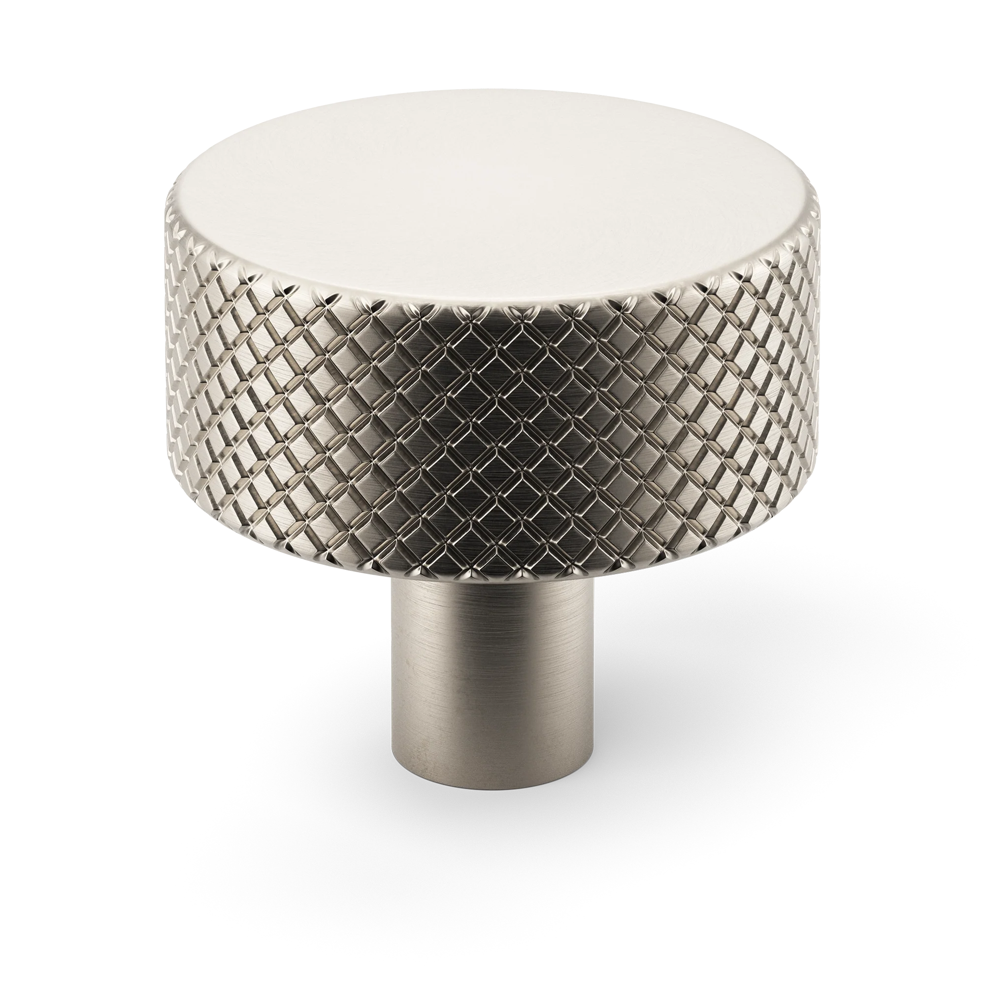 Armac Martin MIX Diamond Knurled Cabinet Knob in 32mm / Satin Chrome Plate