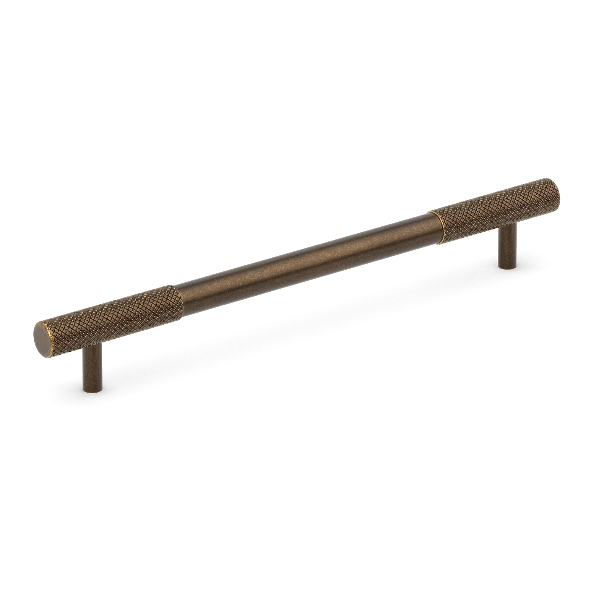 Armac Martin MIX Diamond Knurled Cabinet Handle in 128mm / Dark Aged Brass
