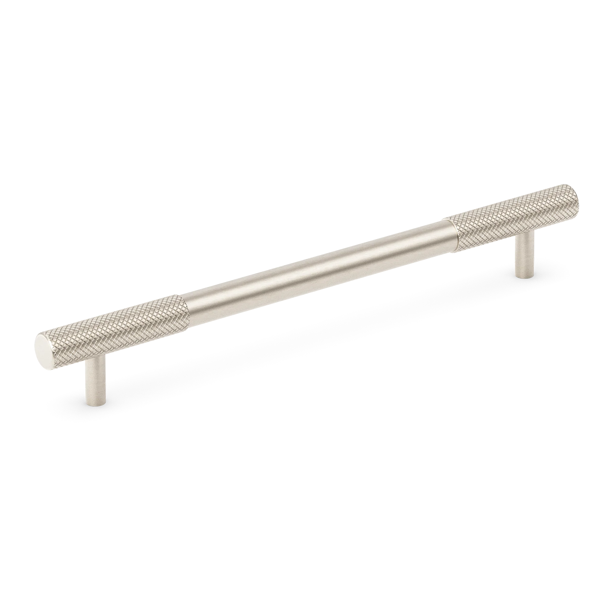 Armac Martin MIX Diamond Knurled Cabinet Handle in 128mm / Satin Nickel Plate