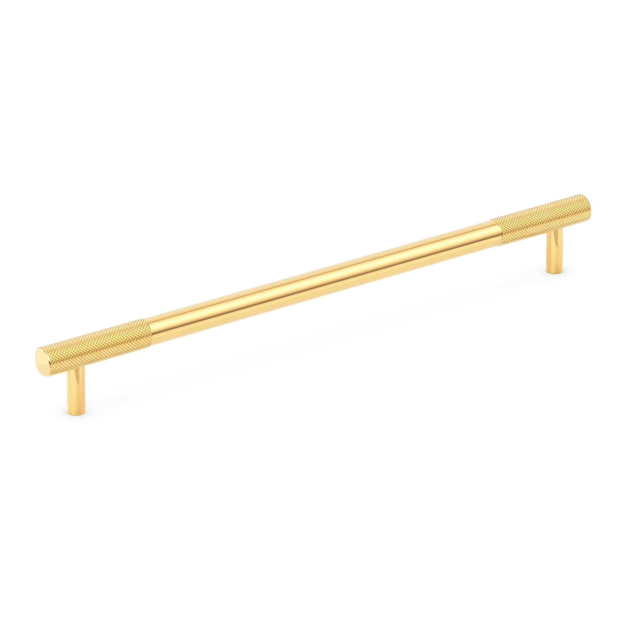 Armac Martin MIX Diamond Knurled Cabinet & Appliance Pulls in 384mm / Polished Brass Lacquered