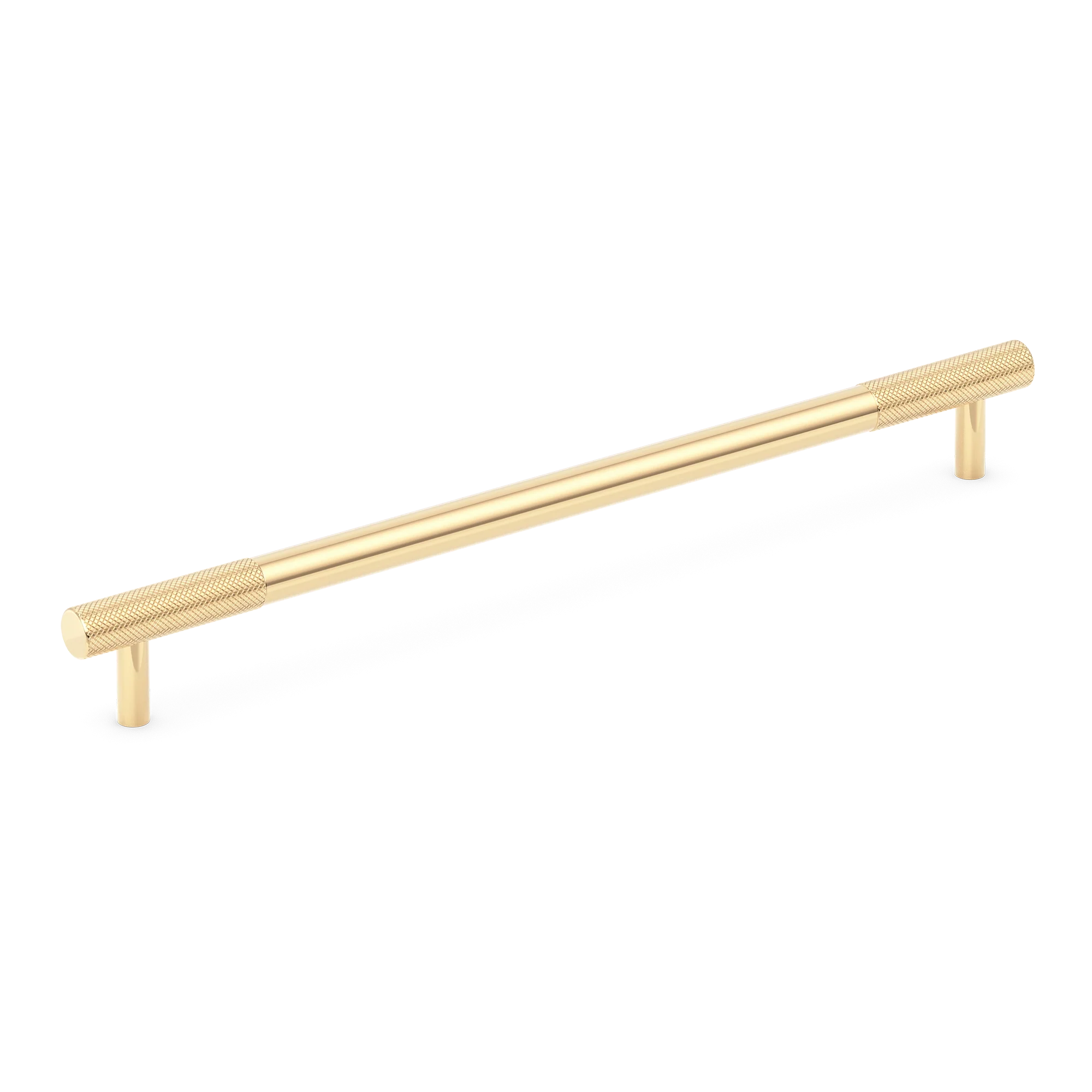 Armac Martin MIX Diamond Knurled Cabinet & Appliance Pulls in 384mm / Polished Brass Unlacquered