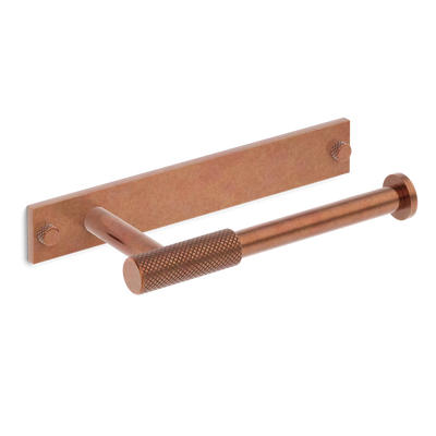 Armac Martin MIX Diamond Knurled Toilet Roll Holder & Backplate in 232mm / Aged Copper