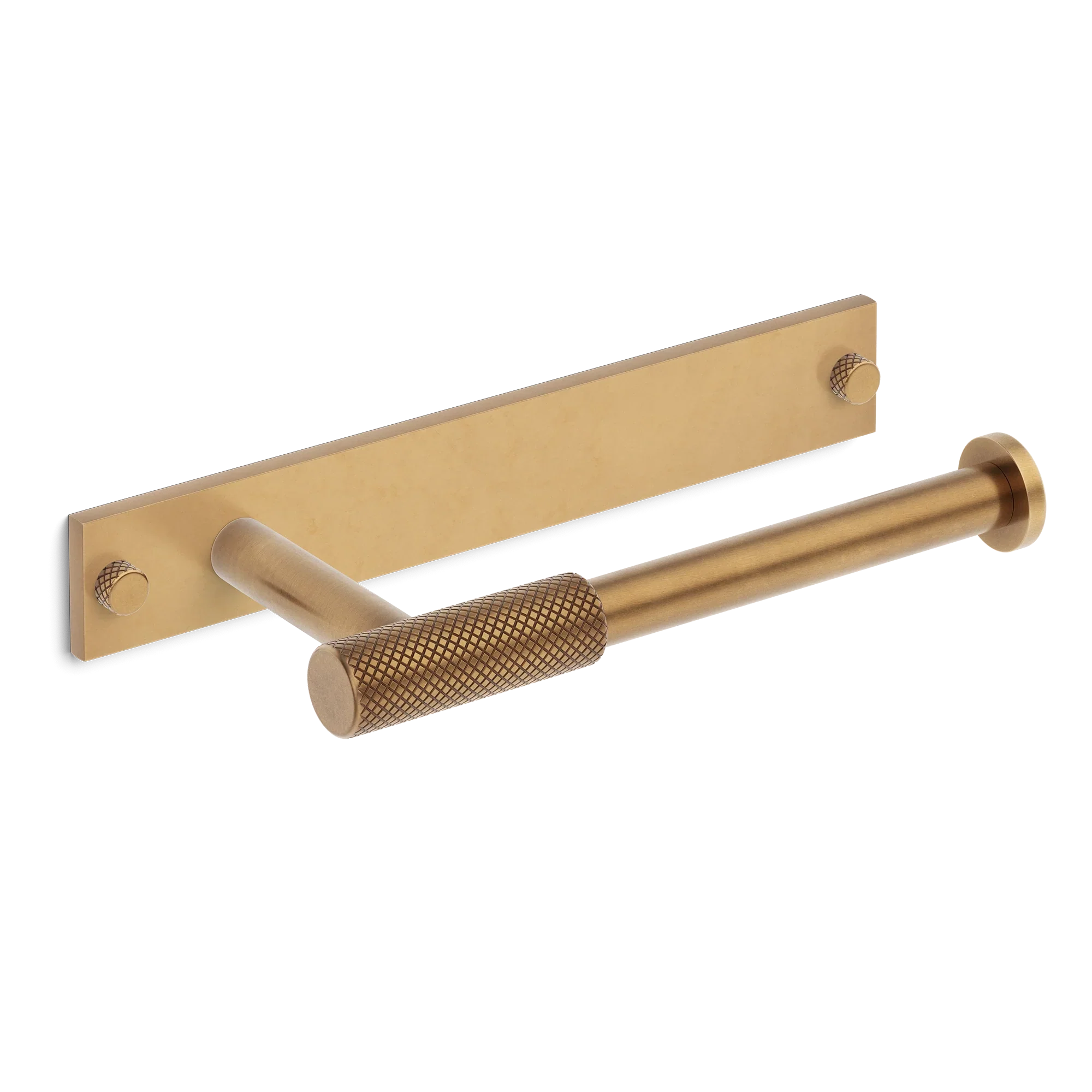 Armac Martin MIX Diamond Knurled Toilet Roll Holder & Backplate in 232mm / Fine English Antique