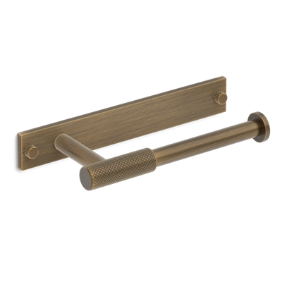 Armac Martin MIX Diamond Knurled Toilet Roll Holder & Backplate in 232mm / Satin Antique Satin Lacquered