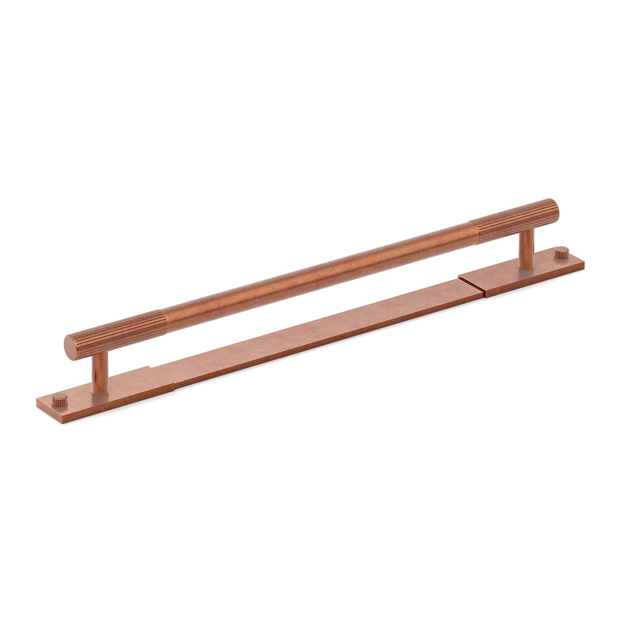 Armac Martin MIX Straight Knurled Cabinet & Appliance Pulls in 384mm / Aged Copper