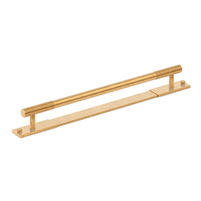 Armac Martin MIX Straight Knurled Cabinet & Appliance Pulls in 384mm / Burnished Brass