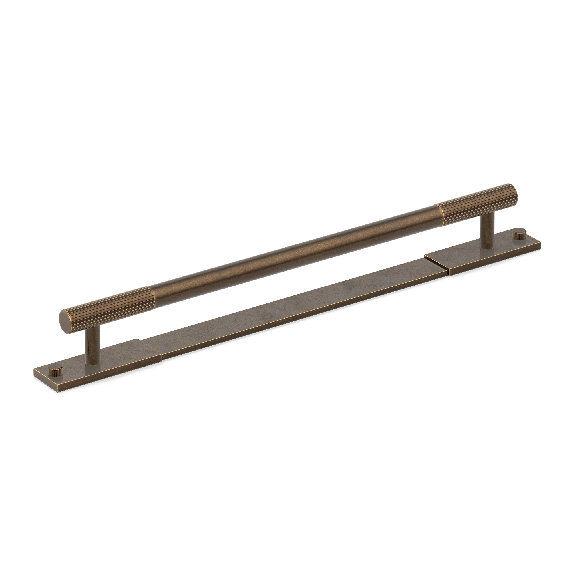 Armac Martin MIX Straight Knurled Cabinet & Appliance Pulls in 384mm / Dark Aged Brass