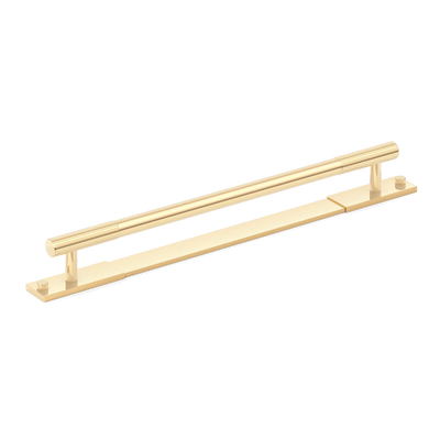 Armac Martin MIX Straight Knurled Cabinet & Appliance Pulls in 384mm / Polished Brass Unlacquered