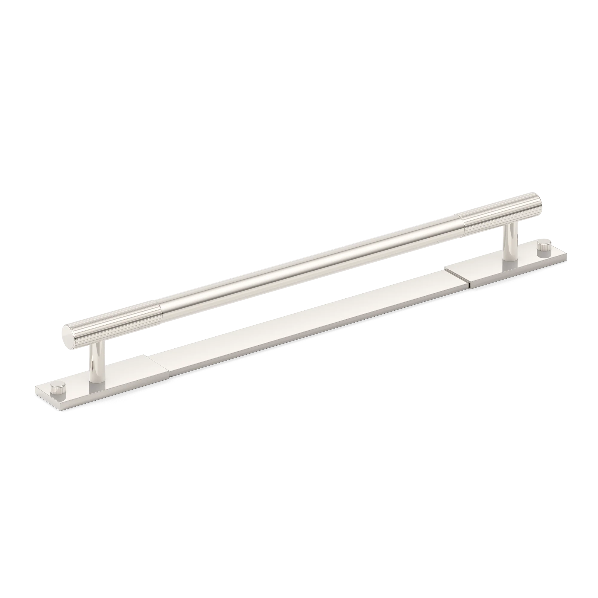 Armac Martin MIX Straight Knurled Cabinet & Appliance Pulls in 384mm / Polished Nickel Plate