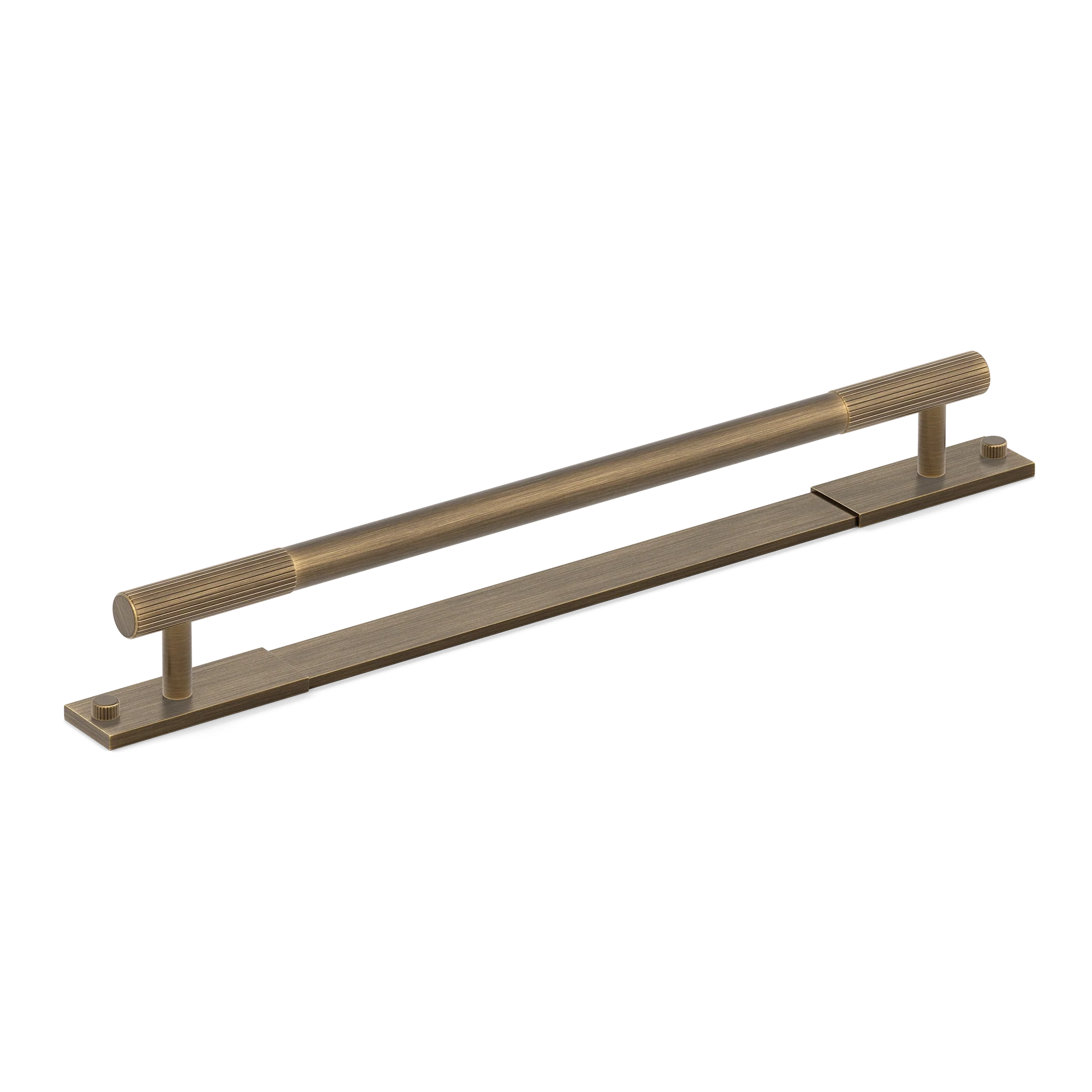 Armac Martin MIX Straight Knurled Cabinet & Appliance Pulls in 384mm / Satin Antique Satin Lacquered