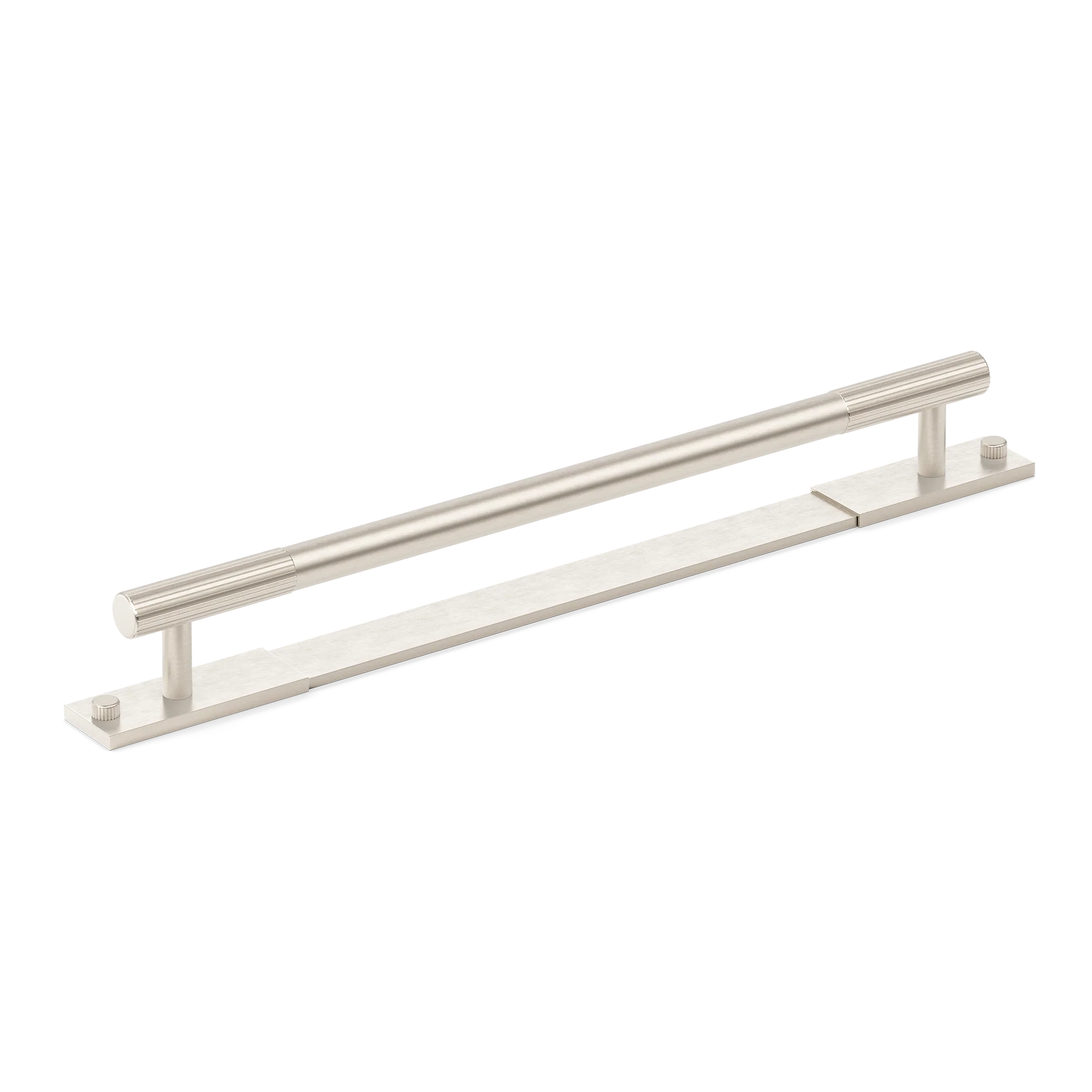 Armac Martin MIX Straight Knurled Cabinet & Appliance Pulls in 384mm / Satin Nickel Plate