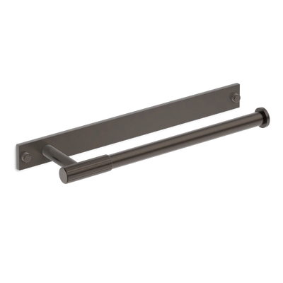 Armac Martin MIX Straight Knurled Hand Towel Rail & Backplate in 250mm / Dark Bronze