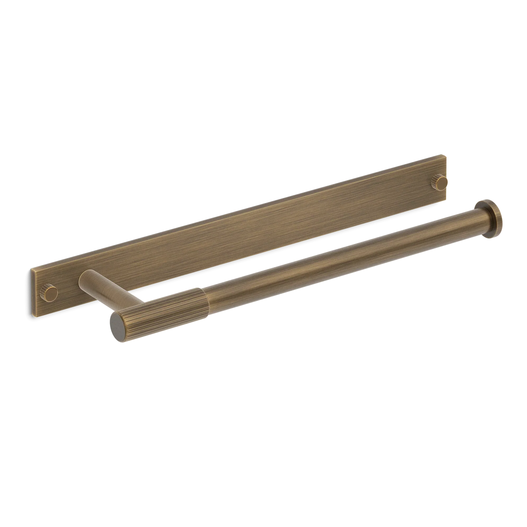 Armac Martin MIX Straight Knurled Hand Towel Rail & Backplate in 250mm / Satin Antique Satin Lacquered