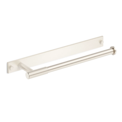 Armac Martin MIX Straight Knurled Hand Towel Rail & Backplate in 250mm / Satin Nickel Plate