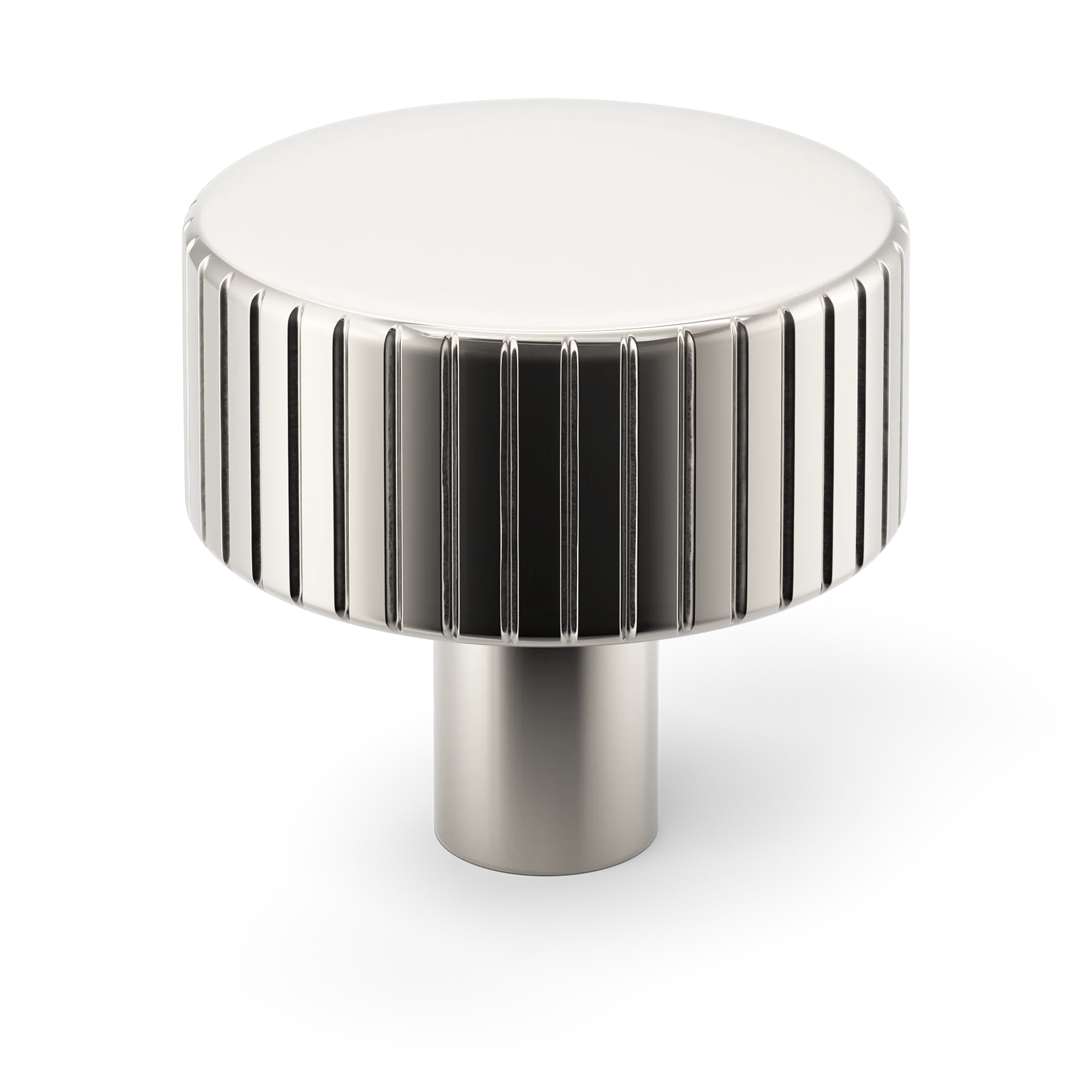 Armac Martin MIX Straight Knurled Cabinet Knob in 32mm / Polished Chrome Plate