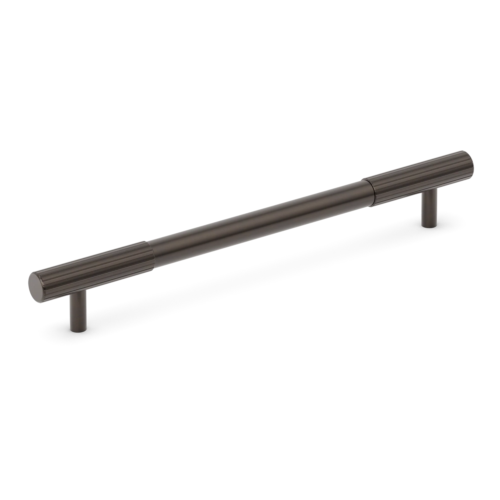 Armac Martin MIX Straight Knurled Cabinet Handle in 128mm / Dark Bronze
