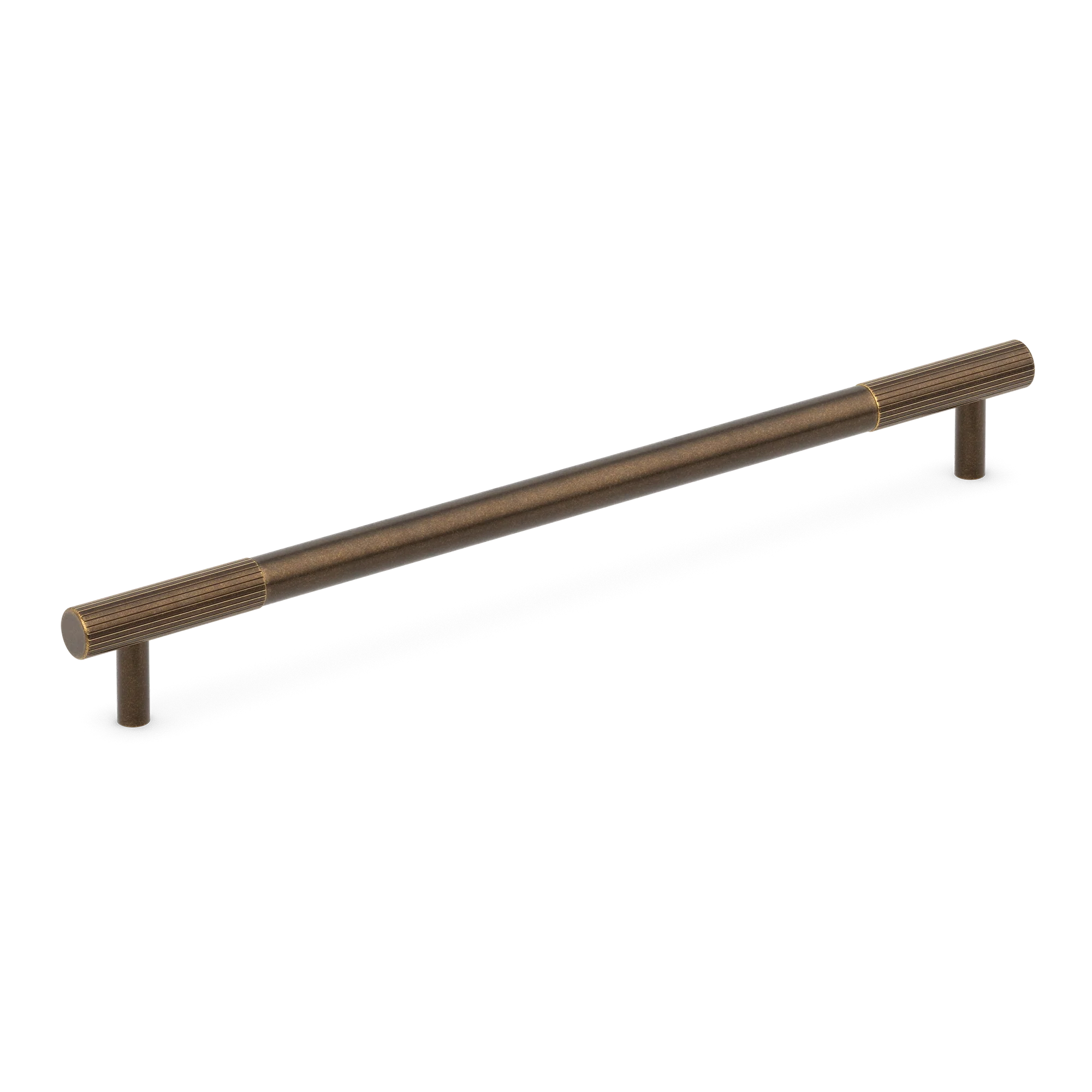 Armac Martin MIX Straight Knurled Cabinet & Appliance Pulls in 384mm / Dark Aged Brass