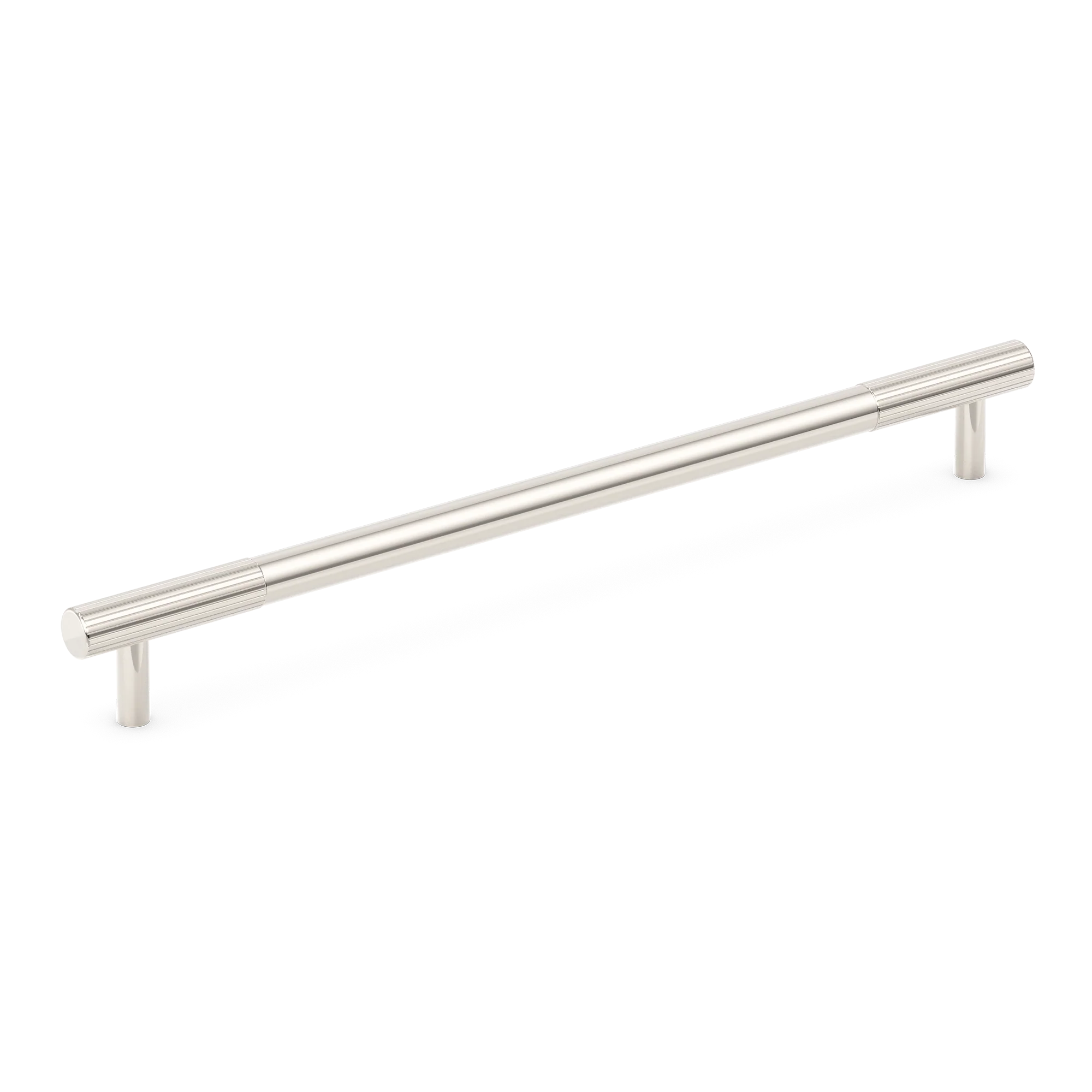 Armac Martin MIX Straight Knurled Cabinet & Appliance Pulls in 384mm / Polished Nickel Plate