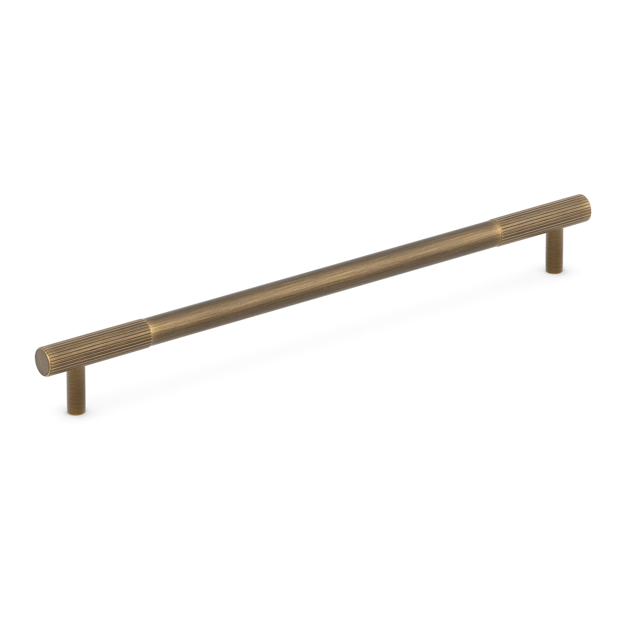 Armac Martin MIX Straight Knurled Cabinet & Appliance Pulls in 384mm / Satin Antique Satin Lacquered