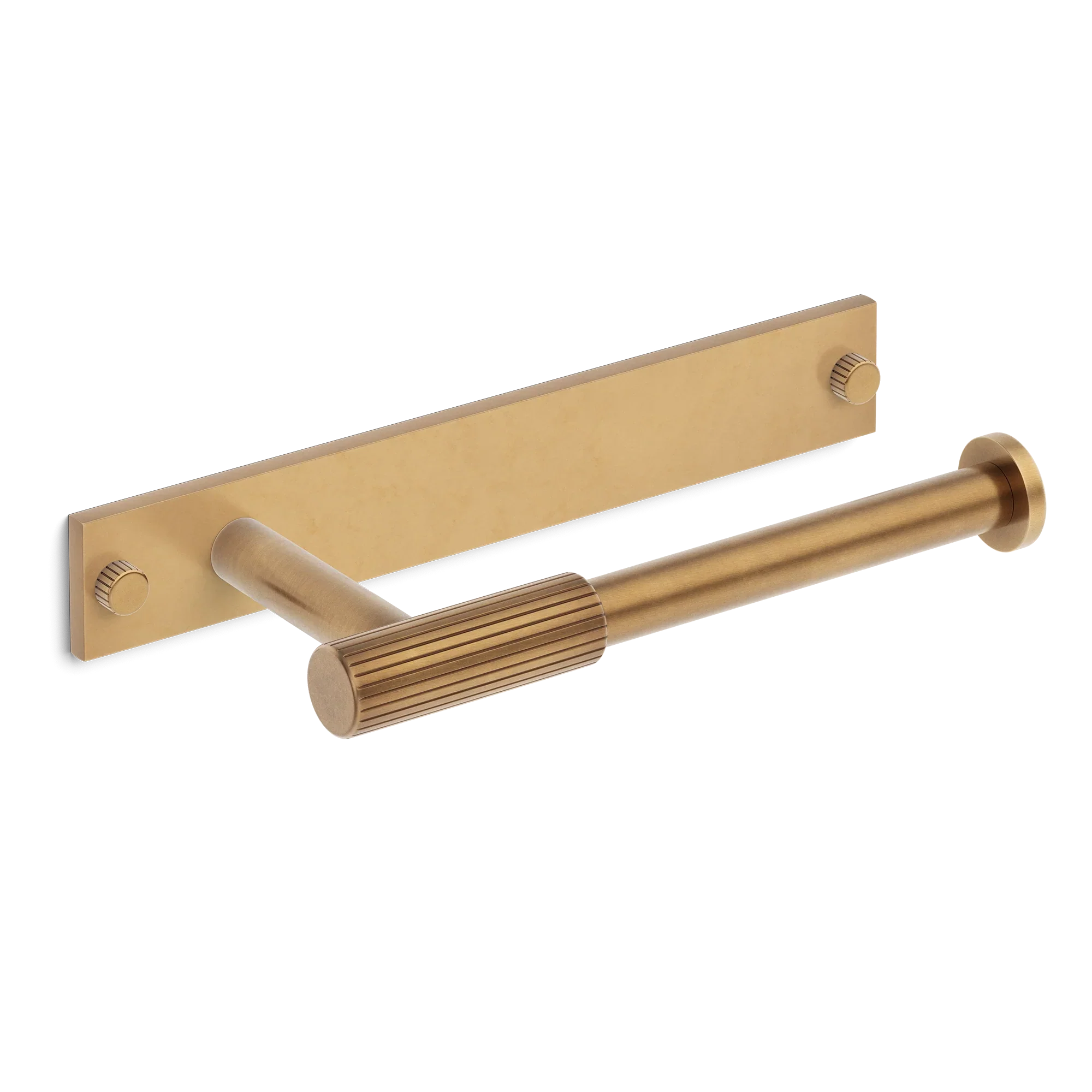 Armac Martin MIX Straight Knurled Toilet Roll Holder & Backplate in 232mm / Fine English Antique