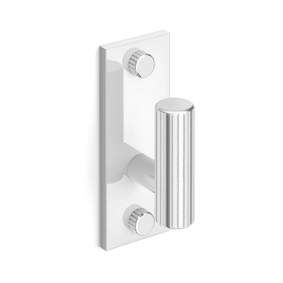 Armac Martin MIX Straight Knurled Single Vertical Wall Hook in 84mm / Polished Chrome Plate