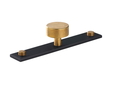 Armac Martin MIX Plain Cabinet Knob & Backplate - Mixed Finish