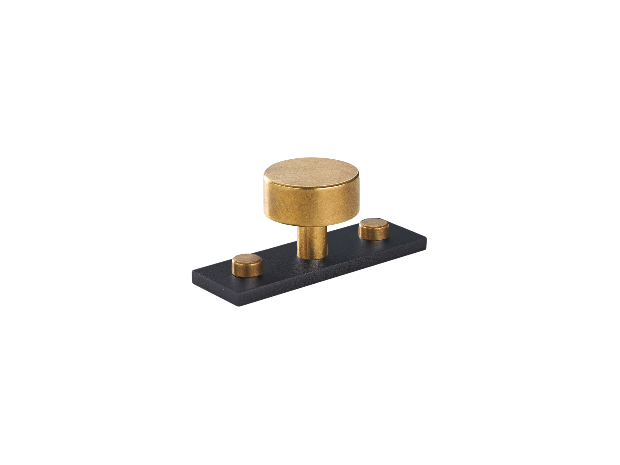 Armac Martin MIX Plain Cabinet Knob & Backplate - Mixed Finish