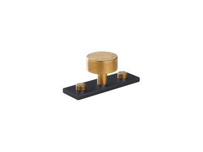 Armac Martin MIX Plain Cabinet Knob & Backplate - Mixed Finish