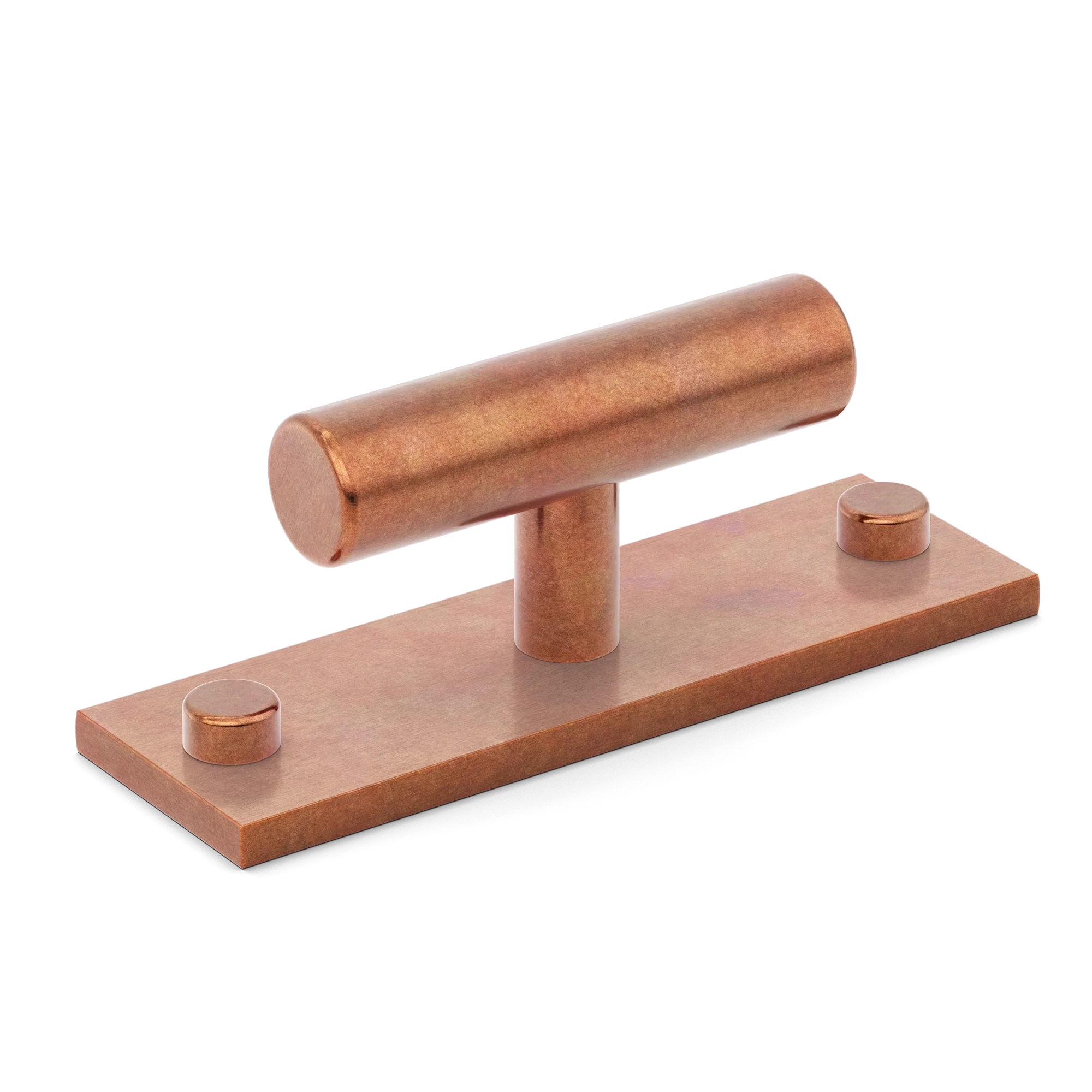 Armac Martin MIX Plain T-bar Handle & Backplate in 65mm / Aged Copper