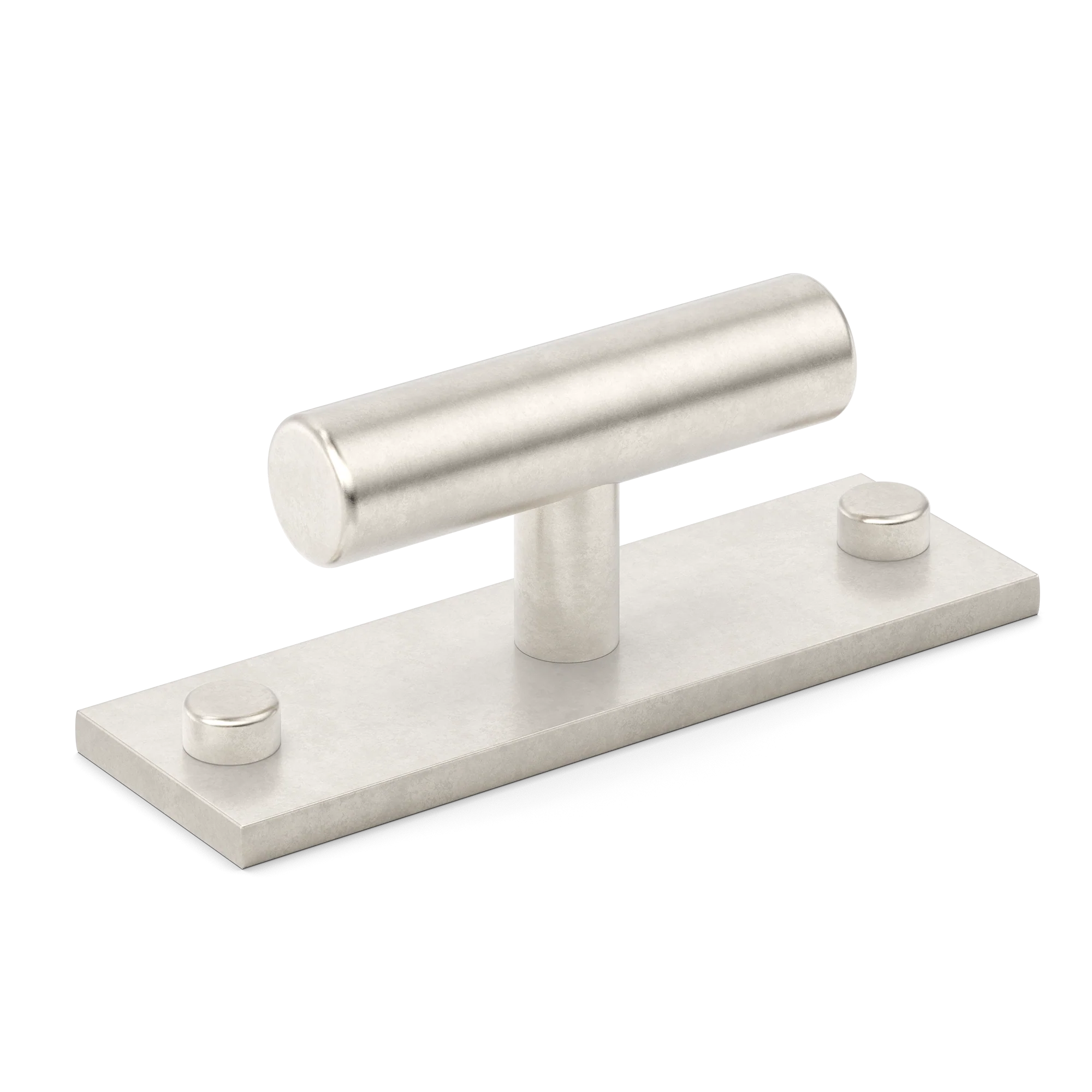 Armac Martin MIX Plain T-bar Handle & Backplate in 65mm / Barrelled Nickel Plate
