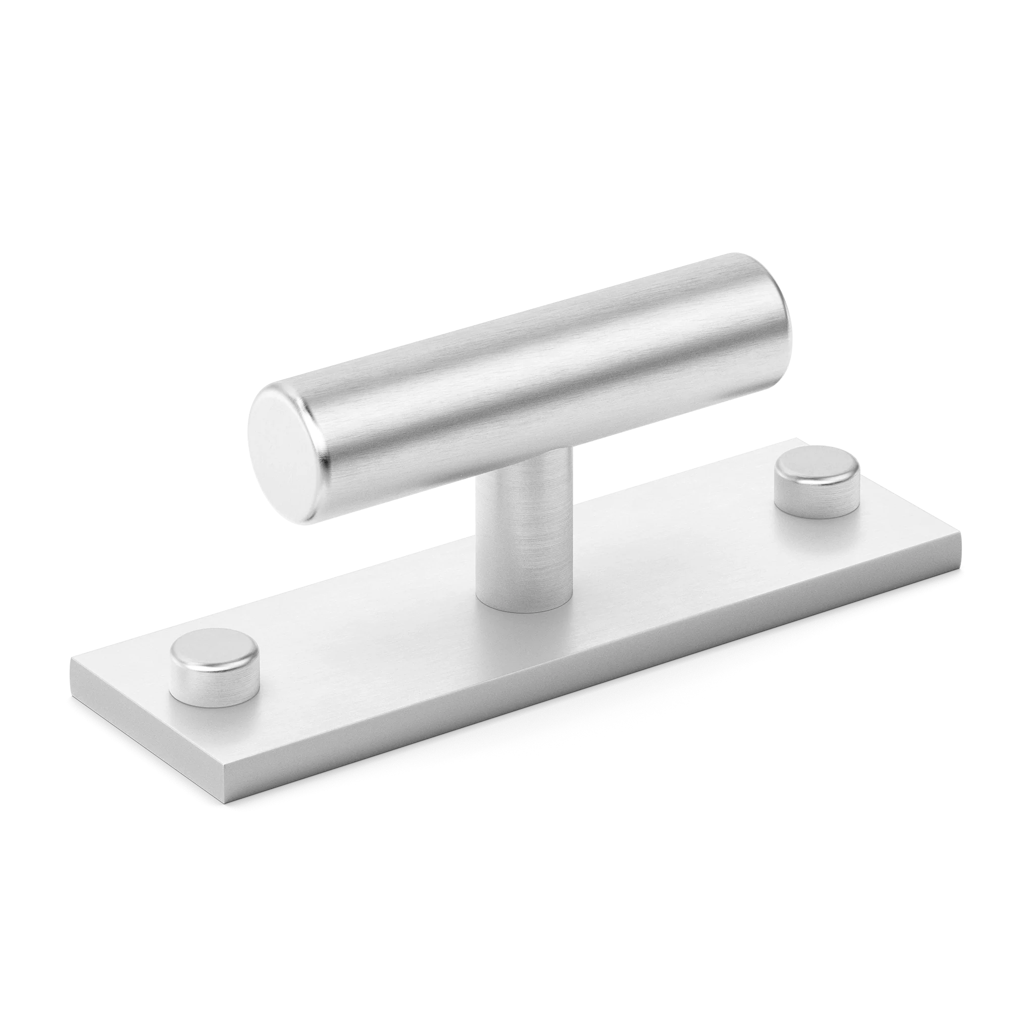Armac Martin MIX Plain T-bar Handle & Backplate in 65mm / Satin Chrome Plate