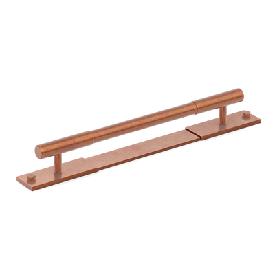 Armac Martin MIX Plain Cabinet Handle & Backplate in 128mm / Aged Copper