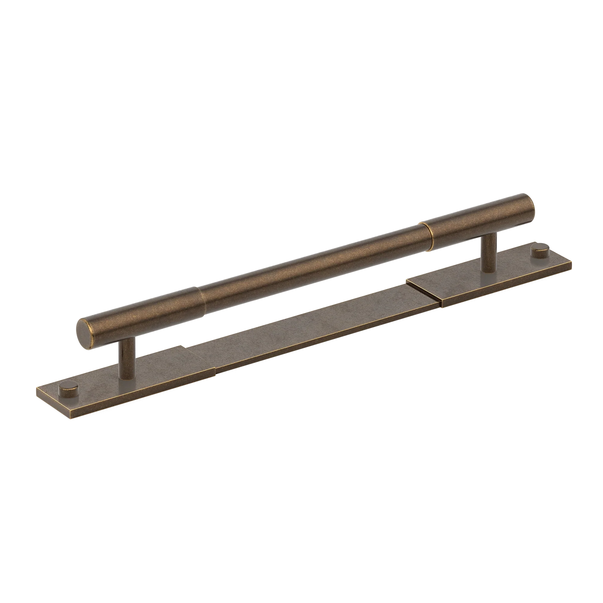Armac Martin MIX Plain Cabinet Handle & Backplate in 128mm / Dark Aged Brass
